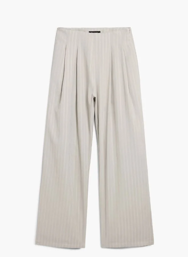 DESIGUAL Pleated Trousers With Waistband