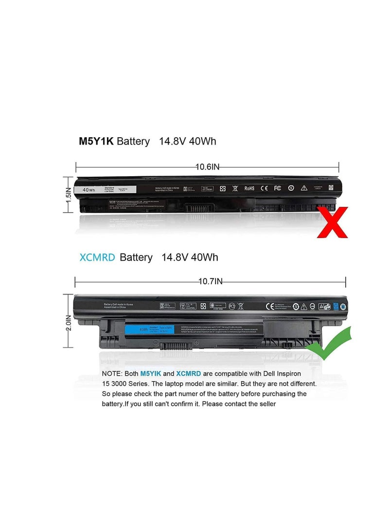 Terabyte بطارية 40Wh XCMRD 14.8V لجهاز Dell Inspiron 15 سلسلة 3000 3542 3543 3521 3537 3531 3541 17R 5721 5737 17-3737 3721 15R 5537 5521 14 3421 3437 14R 5421 5437 Latitude 3440 3540 P28F P40F FW1MN 4WY7C - Image 2