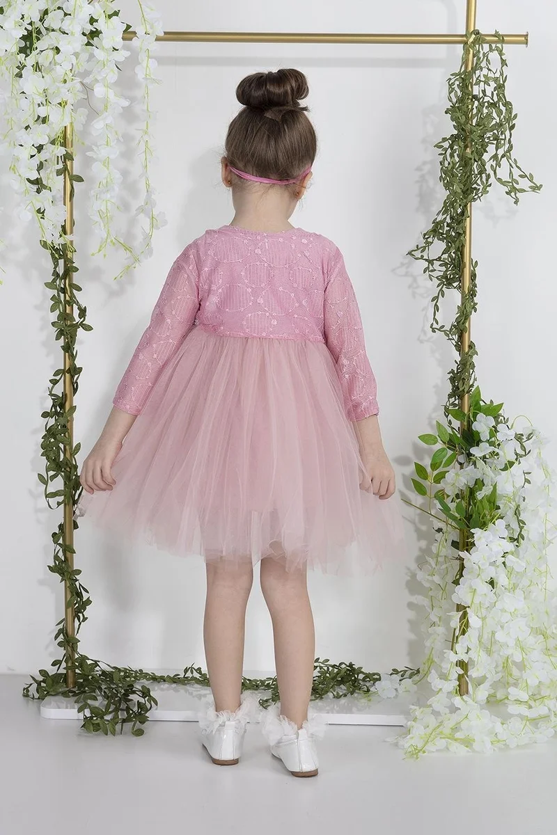 بيبيدولا Minimony 1-5 Years Old Baby Girl Child Eid Graduation Prom Gown Wedding Dress with Bolero 2016