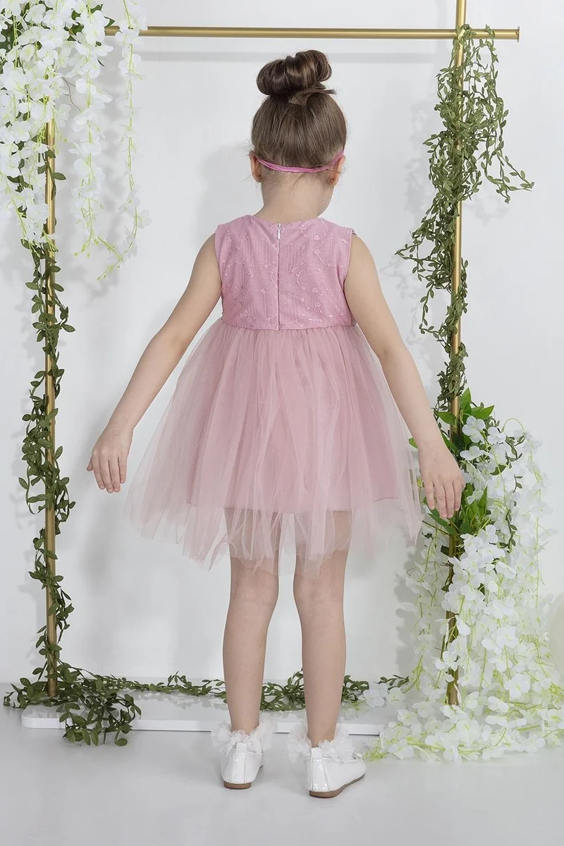 بيبيدولا Minimony 1-5 Years Old Baby Girl Child Eid Graduation Prom Gown Wedding Dress with Bolero 2016