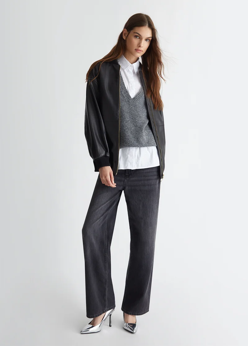 Liu Jo Oversized shirt with mini-studs