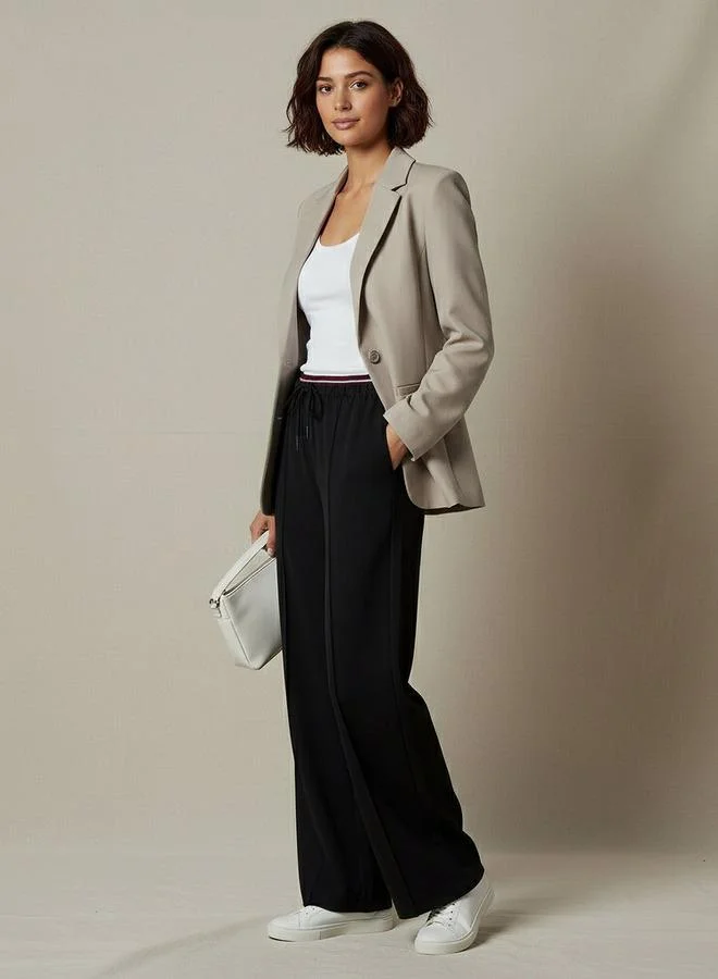 Splash FAV Regular Fit Twill Blazer with Button Closure