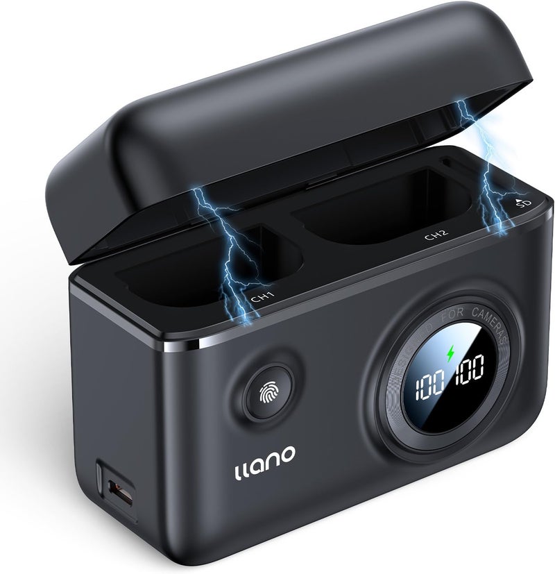 llano LP-E6NH LP-E6P Camera Battery 18W Fast Dual USB C Charger for Canon Cameras - Image 1