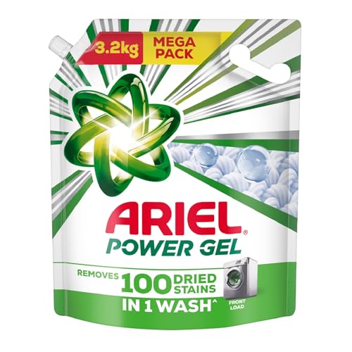 Ariel Power Gel Liquid Detergent for Front Load – 3.2kg | Removes 100 Dried Stains in 1 Wash | Faster Dissolving | Long-Lasting Fragrance | Color Protection | At the price of Powders - Image 1