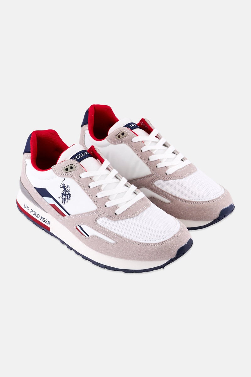 U.S. Polo Assn. Men Textile-Eco Suede Lace Up Casual Shoes, Multicolor  - Image 1