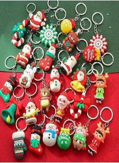 Generic Multicolor Christmas Medallions with Silicone Pendant for All Ages Christmas Gifts for Kids in Multiple Shapes and Colors 10cm 4 PCS Christmas Keyring  - Image 2