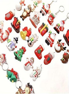 Generic Multicolor Christmas Medallions with Silicone Pendant for All Ages Christmas Gifts for Kids in Multiple Shapes and Colors 10cm 4 PCS Christmas Keyring  - Image 3