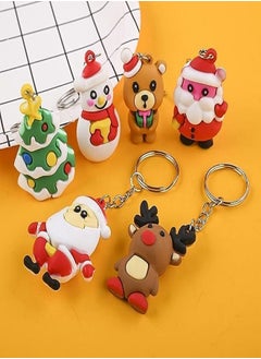 Generic Multicolor Christmas Medallions with Silicone Pendant for All Ages Christmas Gifts for Kids in Multiple Shapes and Colors 10cm 4 PCS Christmas Keyring  - Image 4