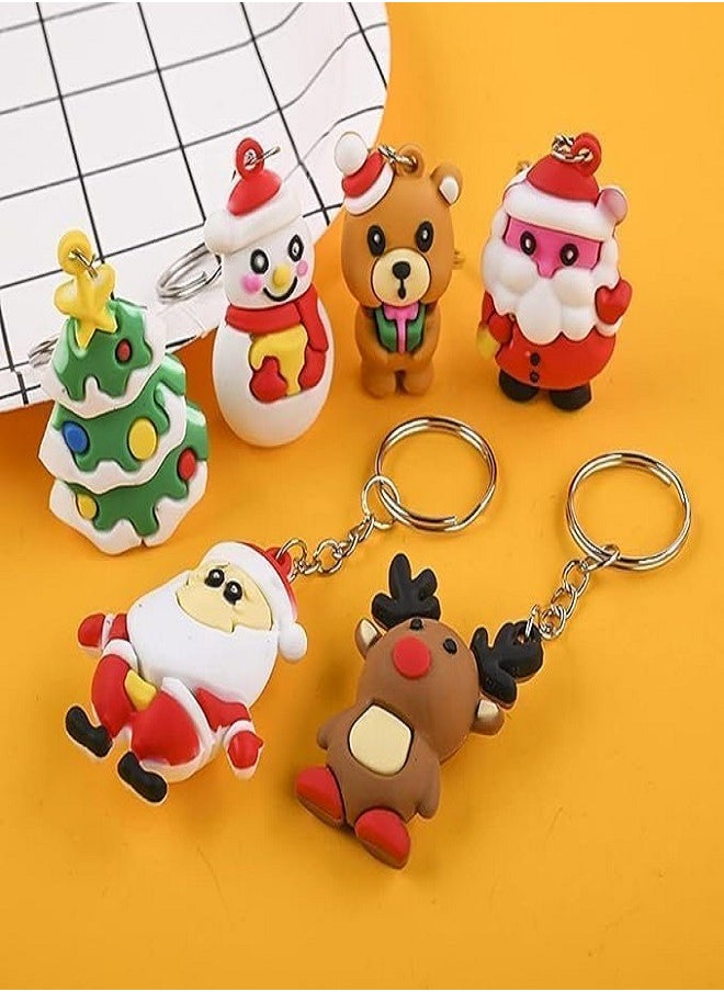 Generic Multicolor Christmas Medallions with Silicone Pendant for All Ages Christmas Gifts for Kids in Multiple Shapes and Colors 10cm 4 PCS Christmas Keyring  - Image 4