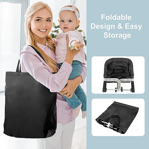 JOZZVE Hook On High Chair, Jozzve Baby High Chair, Portable High Chair for Travel, Foldable Fast Table Chair with Storage Bag, Baby Feeding Seat Clip On High Chair for Home and Travel (Bright Blue) - Image 5