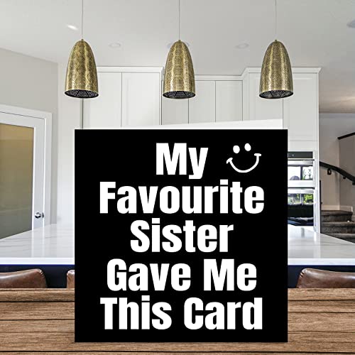 Stuff4 Funny Birthday Cards for Brother - My Favourite Sister - Joke Happy Birthday Card for Brother from Sister, Birthday Gifts, 5.7 x 5.7 Inch Humor Sibling Bro Sis Greeting Cards Gift - Image 3