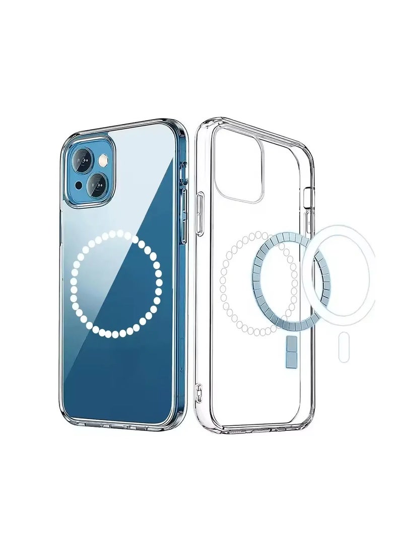 I Phone 14 plus Clear transparent TPU Case, Cover ,  Magnetic , Wireless Charging, Scratch & Yellowing Resistant, Drop Protection - Image 2
