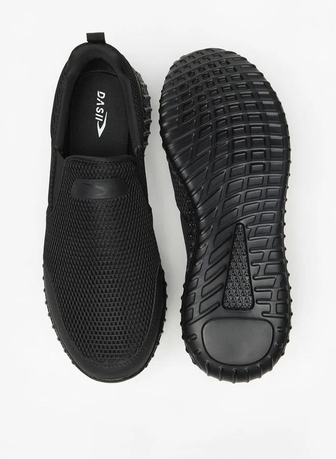 Dash Men'S Textured Slip-On Walking Shoes With Pull-Up Tabs