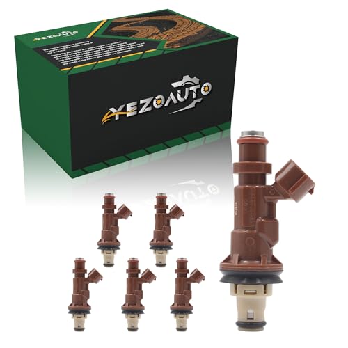 Yezoauto Fuel Injector 6PCS Compatible with Toyota Tundra 34L V6 0004 Tacoma 34L V6 9904 4runner 34L V6 9902 Replace OE 2325062040 2320962040 - Image 1