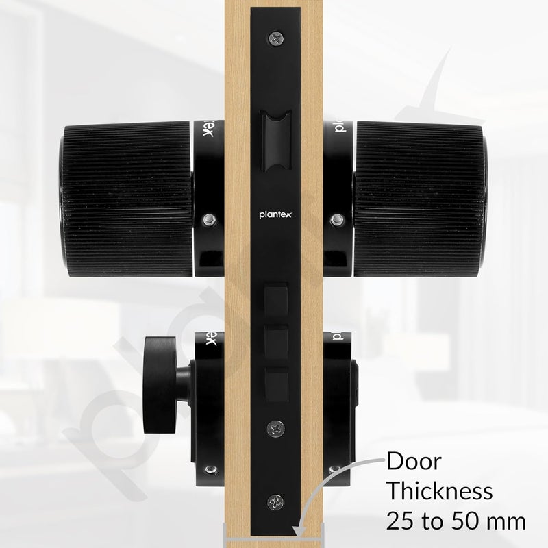 Plantex Door LockMortise Lock for Main DoorHandle Lock Set for HomeOffice Door Accessories Black - Image 5