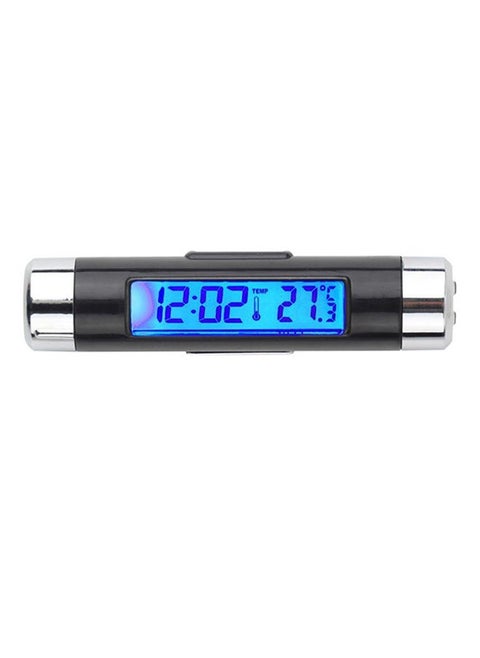 Clip-On LCD Digital Thermometer Clock Calendar For Car