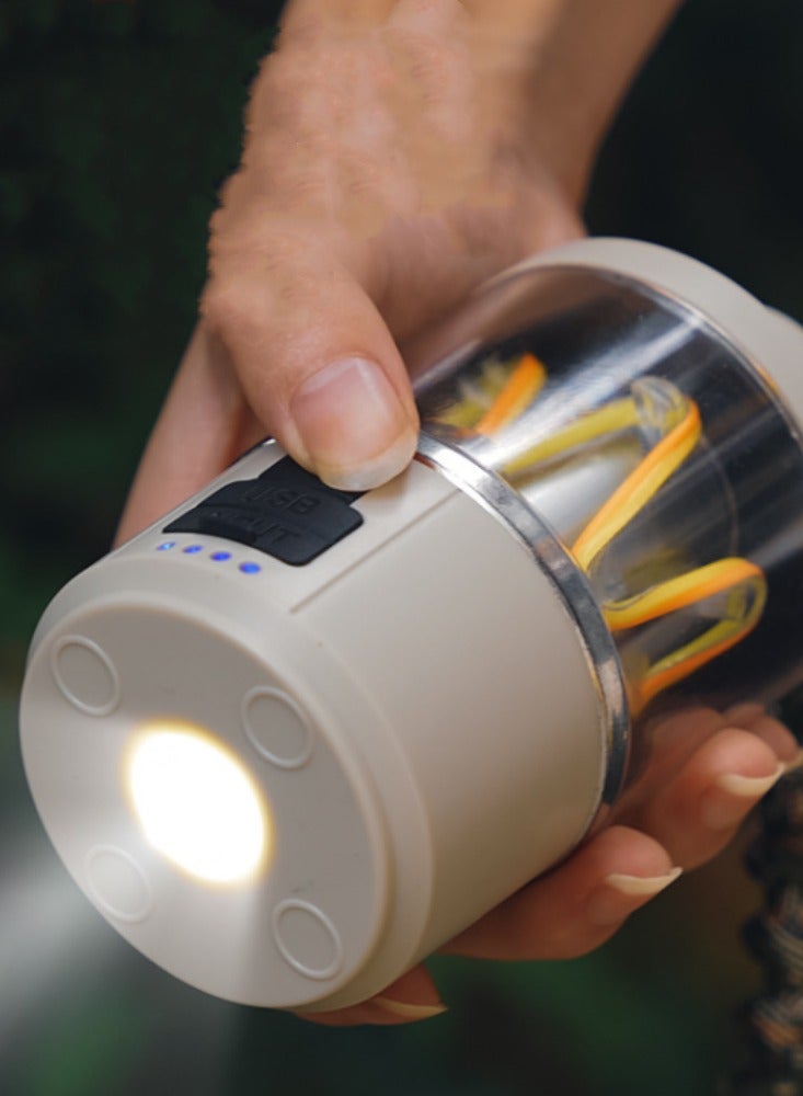 ضوء التخييم في الهواء الطلق ، عمر بطارية طويل ، ضوء دافئ ضوء خيمة جو LED ، ضوء تنغستن ريترو متعدد الوظائف ، مصباح يدوي قابل لإعادة الشحن - Image 5