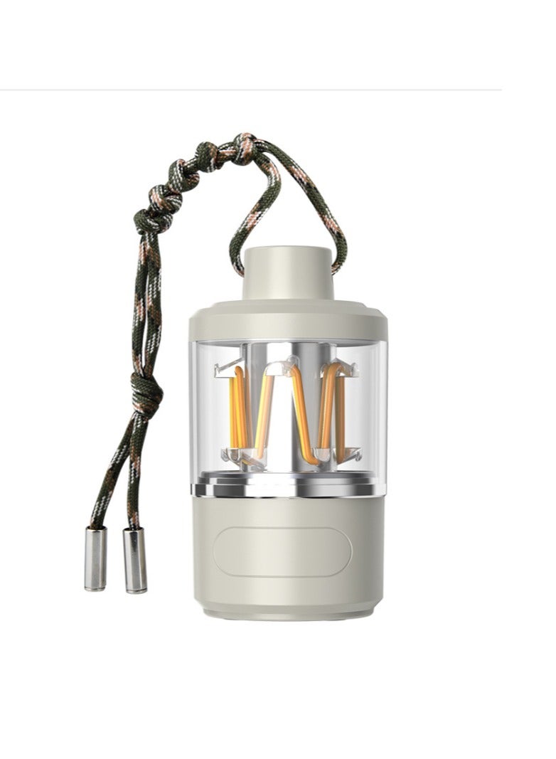 ضوء التخييم في الهواء الطلق ، عمر بطارية طويل ، ضوء دافئ ضوء خيمة جو LED ، ضوء تنغستن ريترو متعدد الوظائف ، مصباح يدوي قابل لإعادة الشحن - Image 2