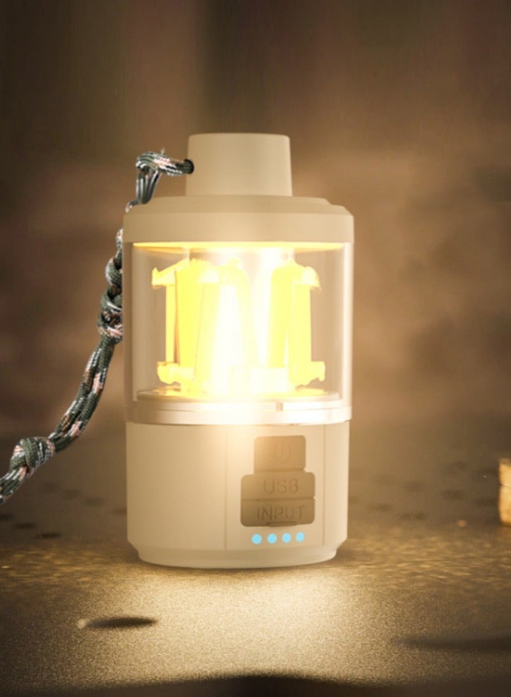 ضوء التخييم في الهواء الطلق ، عمر بطارية طويل ، ضوء دافئ ضوء خيمة جو LED ، ضوء تنغستن ريترو متعدد الوظائف ، مصباح يدوي قابل لإعادة الشحن - Image 3