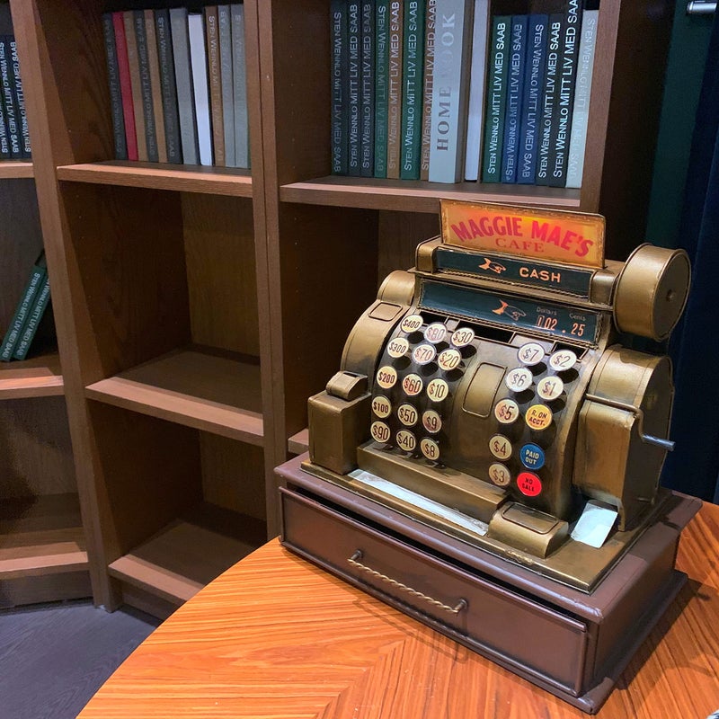 VANLAXY Vintage Cash Register Model Piggy Bank Money Bank Storage Box Jewelry Box Ring Trinket Case Cabinet Figurine Cafe Bar Window Decor Model Home Desk Decoration - Image 4