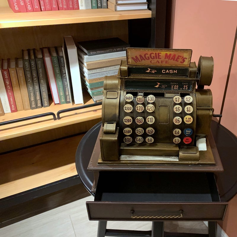 VANLAXY Vintage Cash Register Model Piggy Bank Money Bank Storage Box Jewelry Box Ring Trinket Case Cabinet Figurine Cafe Bar Window Decor Model Home Desk Decoration - Image 1