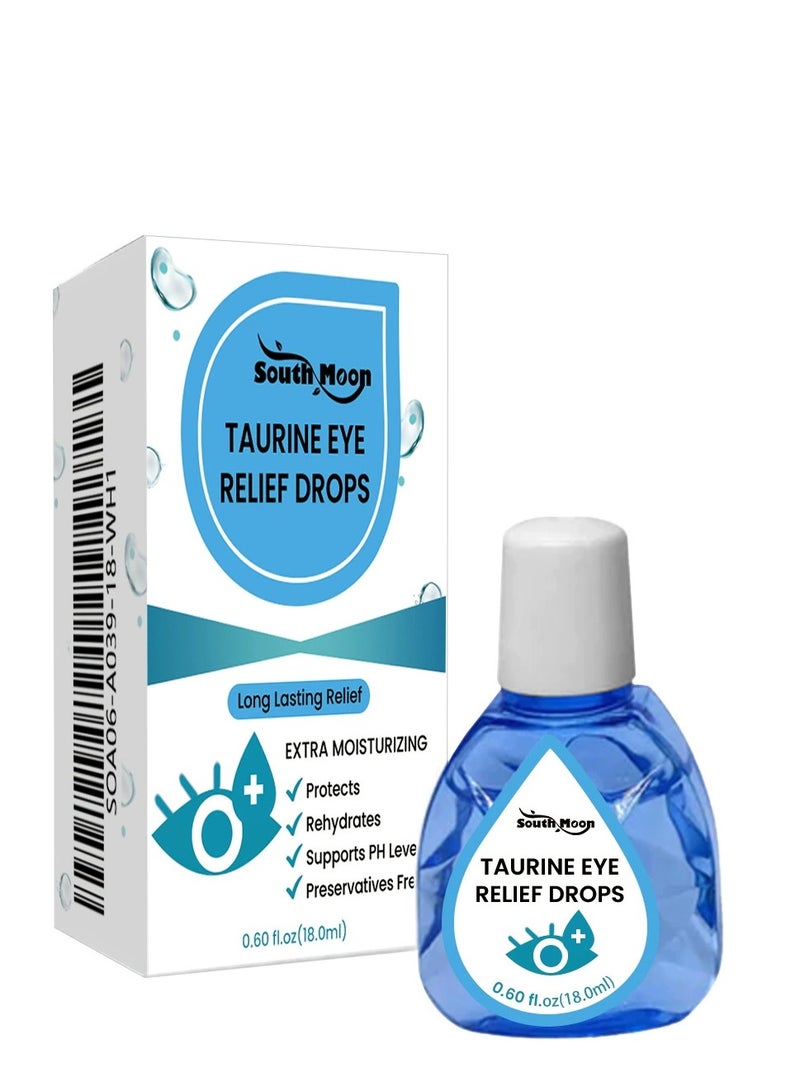 SOUTH MOON Eye Drops for Dry Eyes, Refreshing Lubricant Drops, Preservative-Free Artificial Tears, Soothing Relief for Redness & Eye Fatigue, Clear Vision & Moisturizing Care 18ml  - Image 1