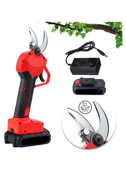 Cordless Electric Pruning Shears – 30mm Garden Branch Cutter with 2 Rechargeable Batteries, 6–8 Hour Runtime, Ideal for Fruit Trees