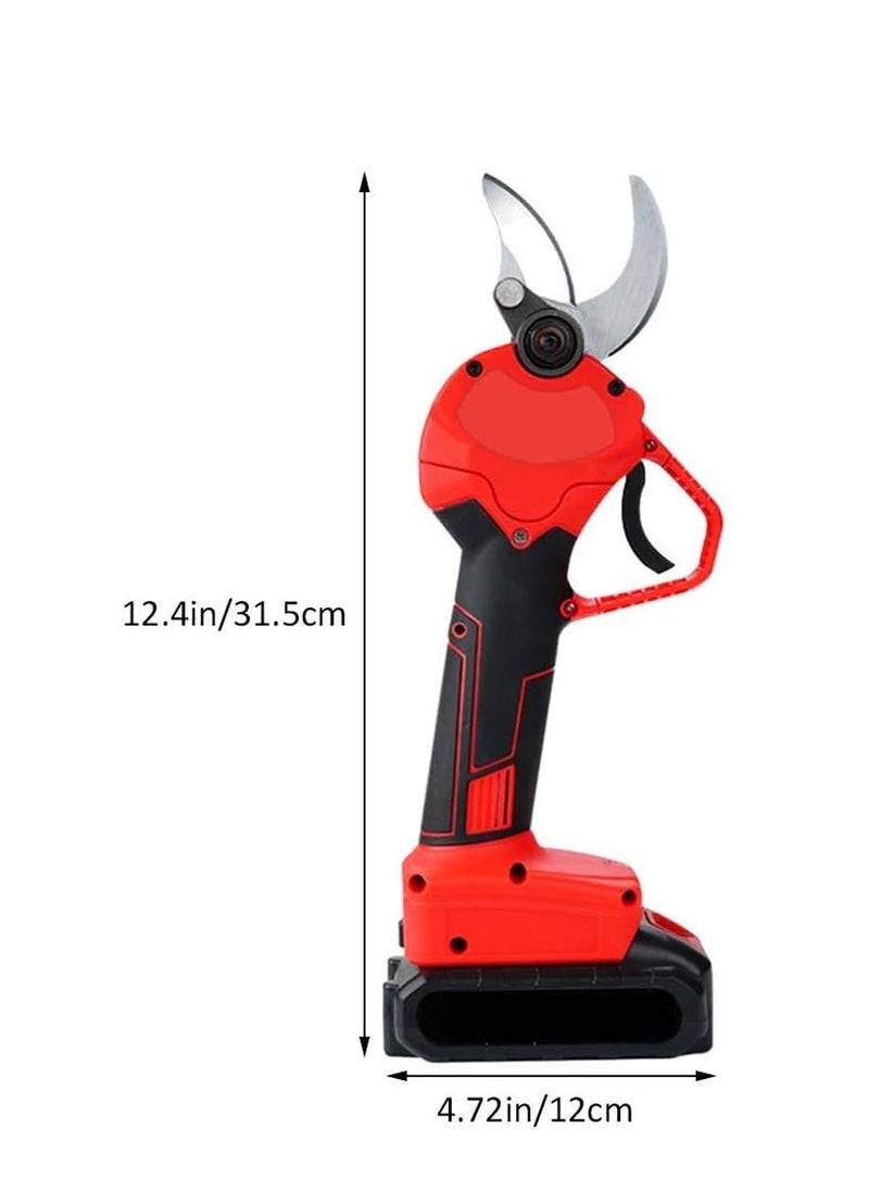 Cordless Electric Pruning Shears – 30mm Garden Branch Cutter with 2 Rechargeable Batteries, 6–8 Hour Runtime, Ideal for Fruit Trees