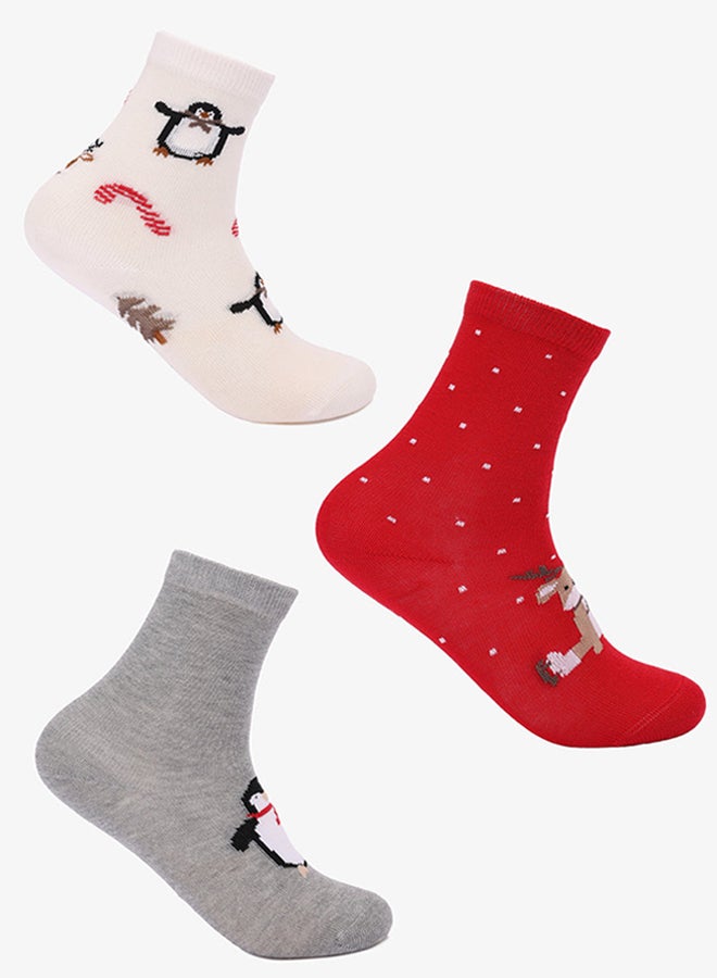 Carina Girly Christmas Socks - 3 Pairs - Image 1