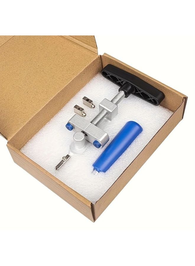 2 In 1 Manual Tile Cutter With Diamond Roller Silvery Adjustable Metal Base And Clamp - Image 4