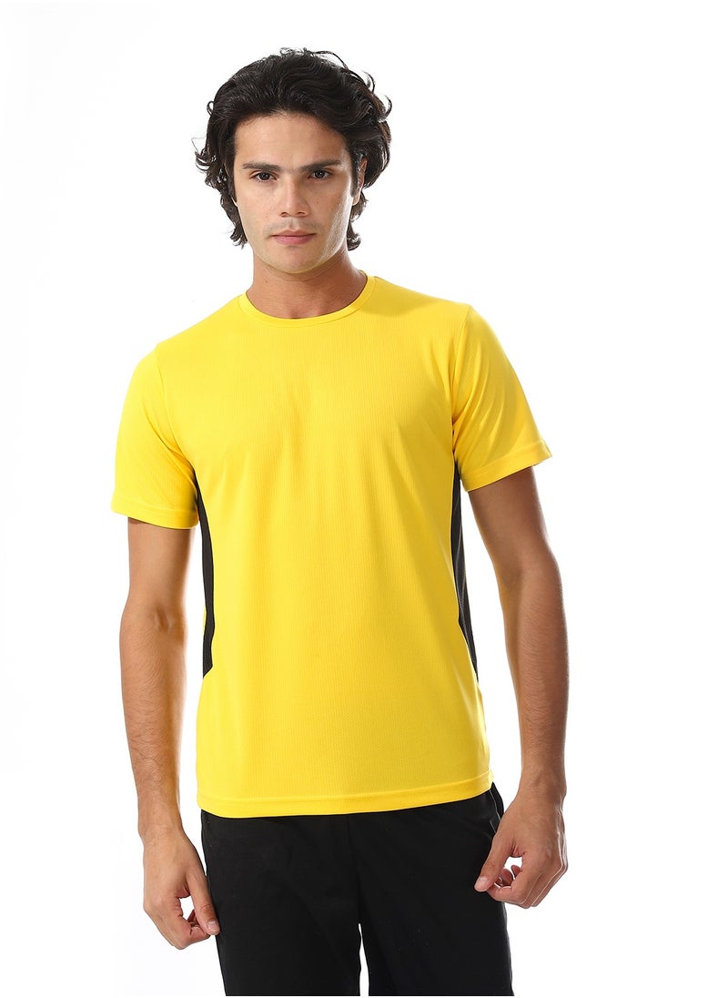 MERCH Half sleeve T-shirt with striped side  - Image 1