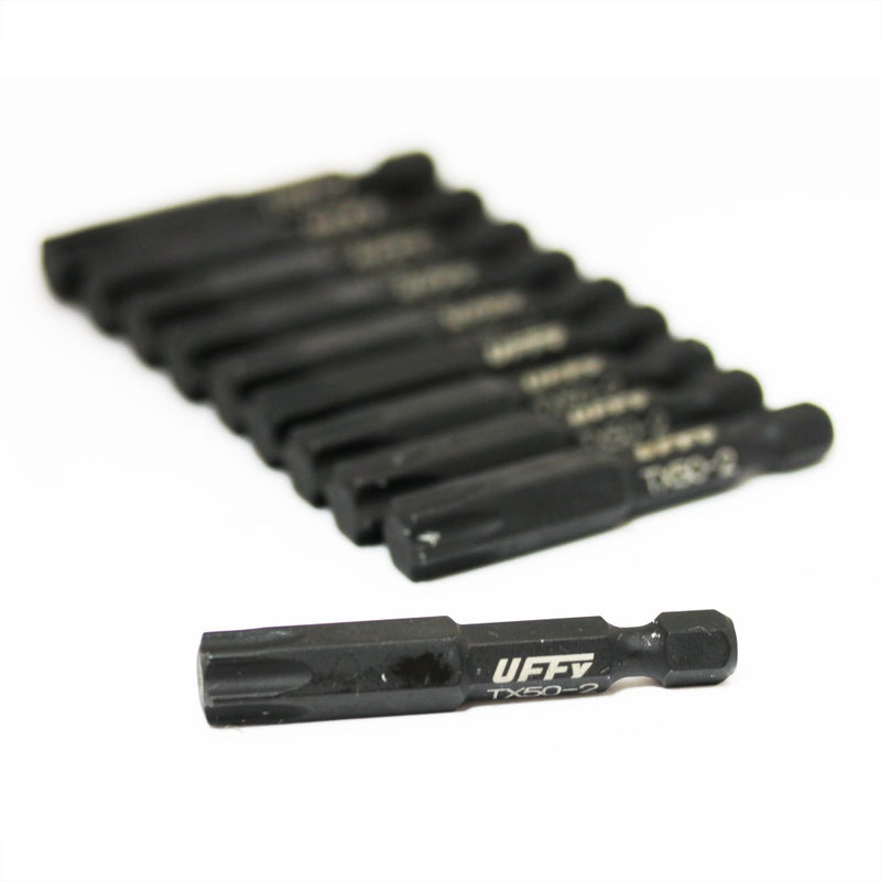 UFFY 2 Torx 50 T50 Star Power Impact Bit 10 pack 14 Hex
