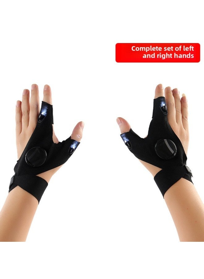 Led Flashlight Luminous Fishing Gloves Emergency Repair Night Fishing Lighting Gloves Finger Light Gloves-Color: Left Hand-battery Type-color Box  - Image 4