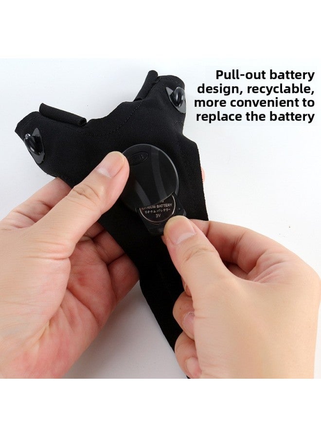 Led Flashlight Luminous Fishing Gloves Emergency Repair Night Fishing Lighting Gloves Finger Light Gloves-Color: Left Hand-battery Type-color Box  - Image 5