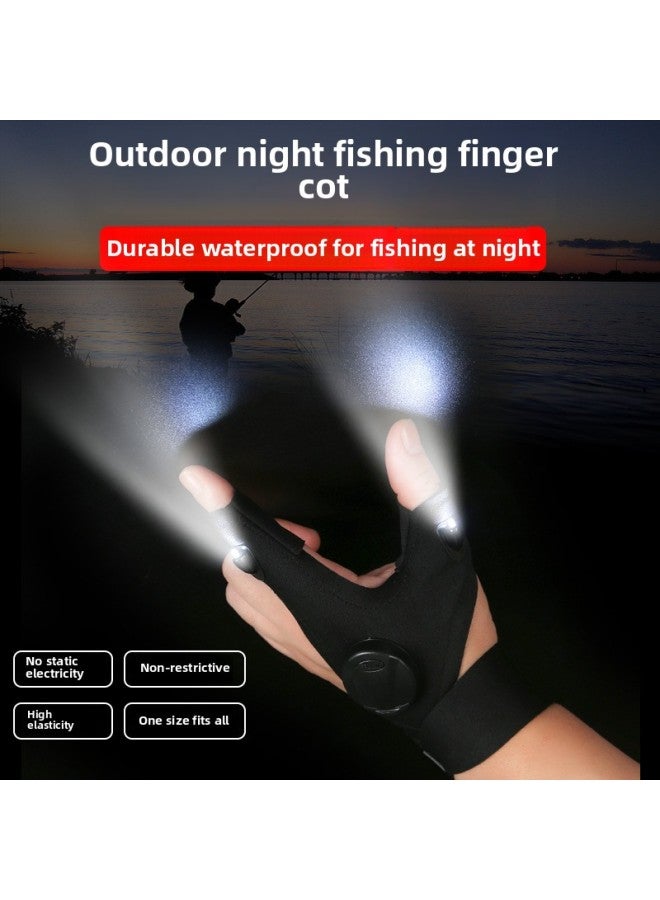 Led Flashlight Luminous Fishing Gloves Emergency Repair Night Fishing Lighting Gloves Finger Light Gloves-Color: Left Hand-battery Type-color Box  - Image 3