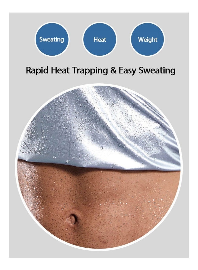 بوفان بدلة ساونا رياضية لإنقاص الوزن وتشكيل الجسم وأعلى تدريب الخصر وبدلة رياضية للتمرين وقميص بأكمام طويلة للرجال والأولاد - Image 3