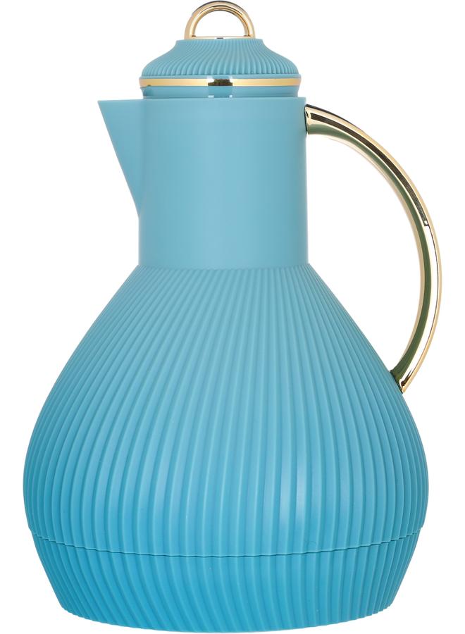 Alsaif Alia Plastic Thermos 1 Liter Turquoise - Image 1