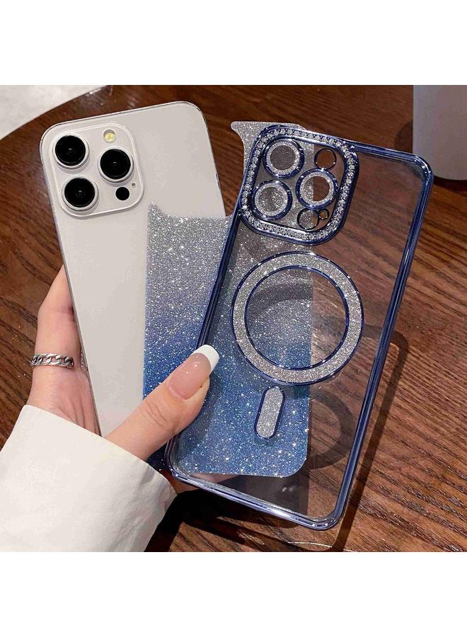 S-TOP Case For iPhone 14 Pro Max Diamond Gradient Glitter Plated MagSafe Phone Case - Image 5