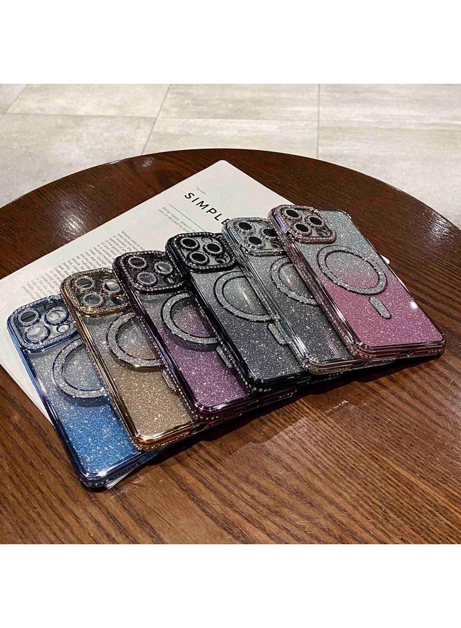 S-TOP Case For iPhone 14 Pro Max Diamond Gradient Glitter Plated MagSafe Phone Case - Image 2