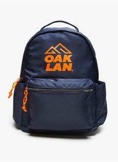Oaklan by Shoexpress Boys Logo Print Backpack with Adjustable Straps and Zip Closure 