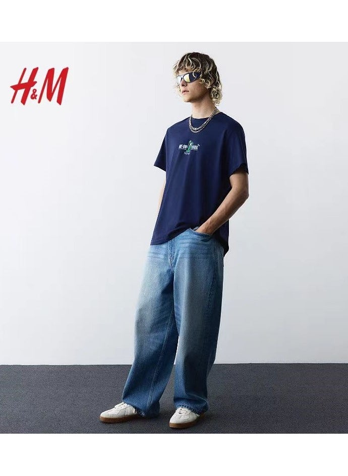 H and M - New HM Casual Loose Cotton Short Sleeved Shirt - Image 1