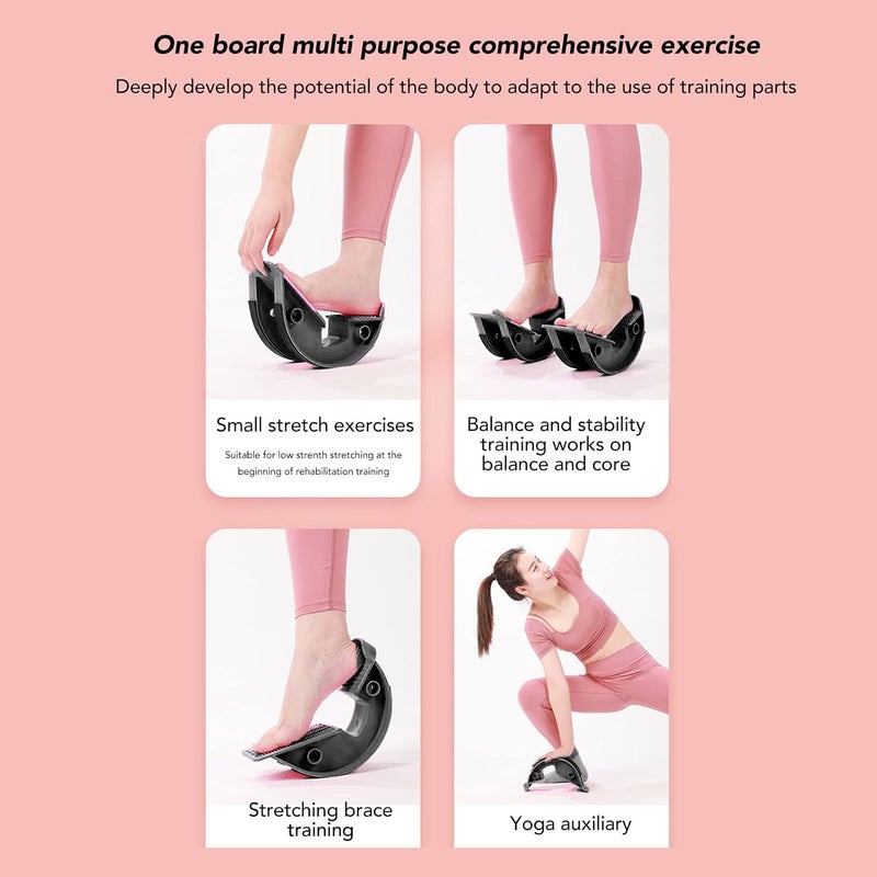 klarako Slant Board, 2pcs Slant Board Calf Stretcher Ankle Foot Incline Board for Stretching Tight Calves Plantar Fasciitis(Black) - Image 2