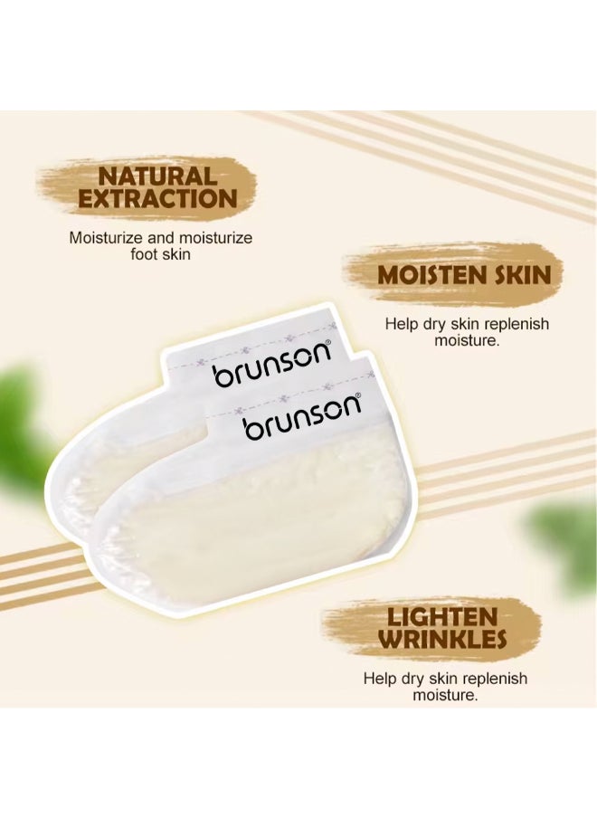 brunson 2 Pieces Nourishing Paraffin Wax Soocks - Disposable Feet Paraffin Gloves Spa Treatment - Deep Hydration And Softness - Moisturizing Pedicure Socks Wax  - Image 4