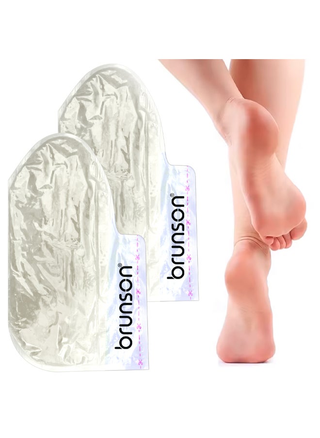 brunson 2 Pieces Nourishing Paraffin Wax Soocks - Disposable Feet Paraffin Gloves Spa Treatment - Deep Hydration And Softness - Moisturizing Pedicure Socks Wax  - Image 3
