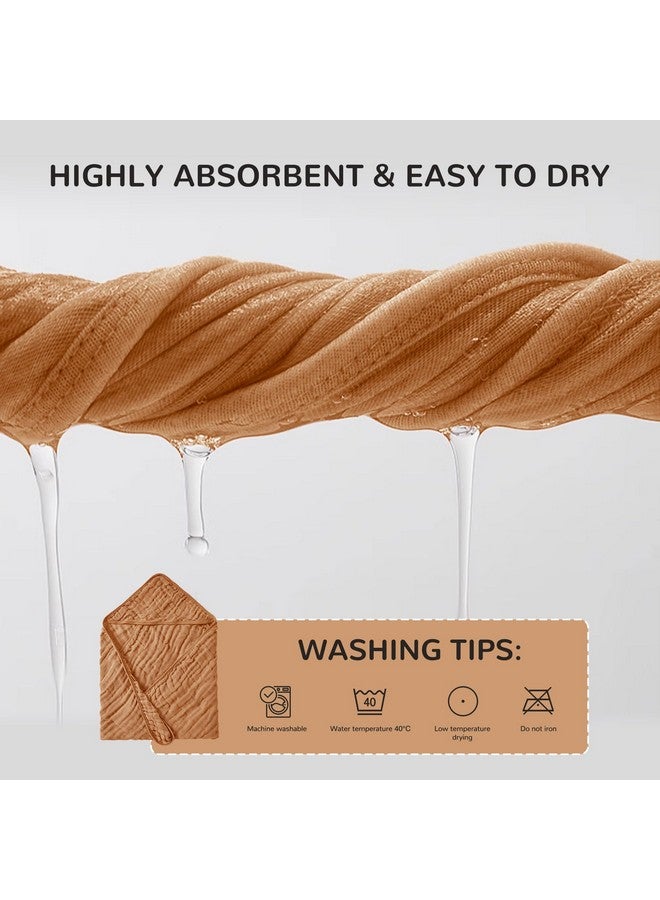 مناشف حمام جيلي موني موسلين للأطفال حديثي الولادة، عبوة من قطعتين، مصنوعة من القطن بنسبة 100% مع غطاء للرضع والأطفال الصغار والأطفال، مقاس كبير 32 × 32 بوصة، مناشف حمام ناعمة وماصة - Image 3