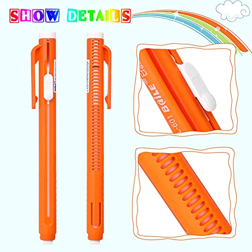 Pangda 10 Pieces Retractable Mechanical Eraser Pen, Pen-Style Erasers Pencil Click Big for Drawing, Art, Drafting, Sketching Adults, Kids Office, School Supplies (Multicolor) - Image 4