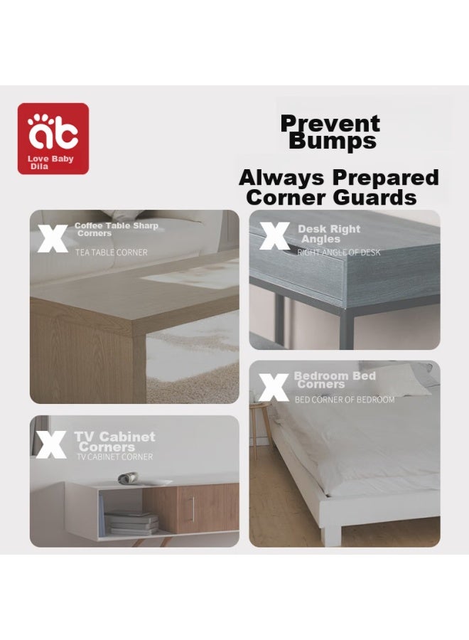 Aibedila Children's Corner Guards, Anti-collision And Fall Prevention Head Protection, 10 Pieces, Baby Anti-p Window, Coffee Table, Bed Corner Edge Protectors - Image 4