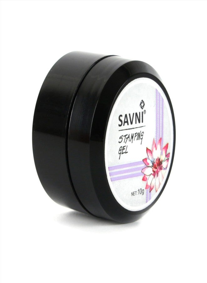 SAVNI Nail Art Stamping Gel, Professional Nail Design Polish, 8g (Black, 10) - Image 3
