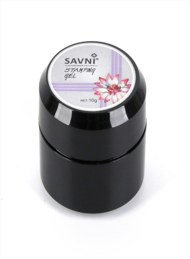 SAVNI Nail Art Stamping Gel, Professional Nail Design Polish, 8g (Black, 10) - Image 5