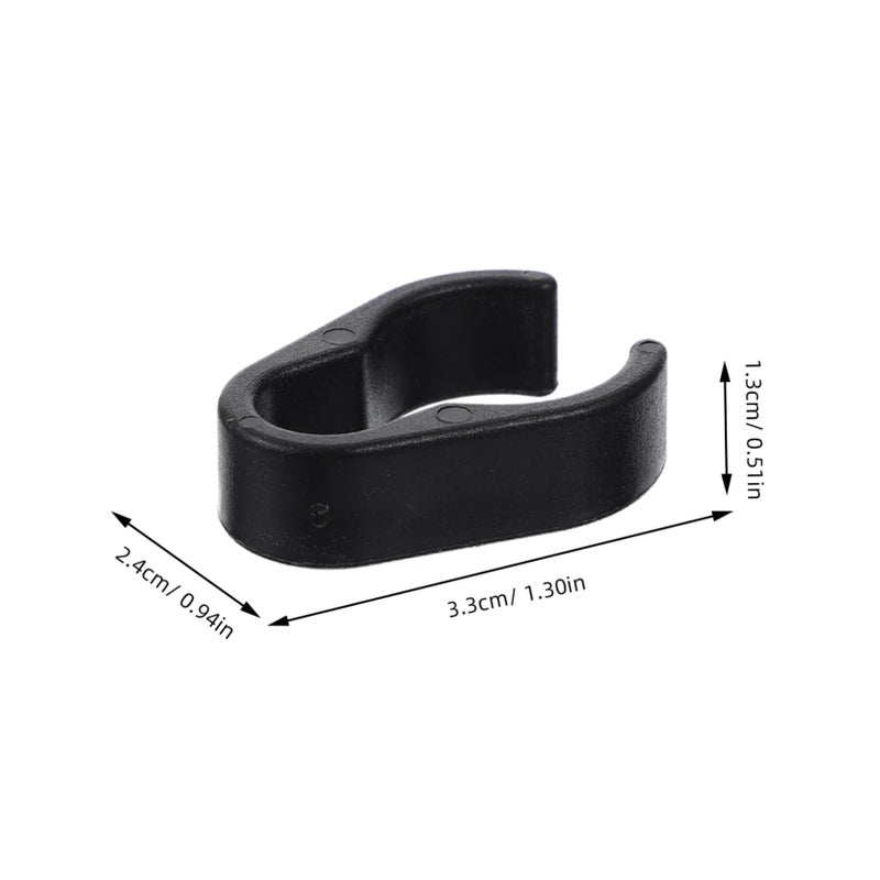 10 Pack Black Microphone Cable Clips For Large Mic Stands Durable Cord Holders - Image 5